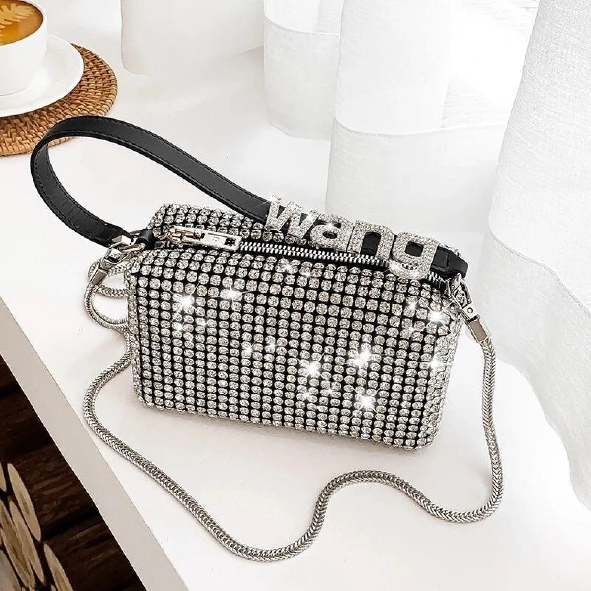Rhinestone-Encrusted Handbag