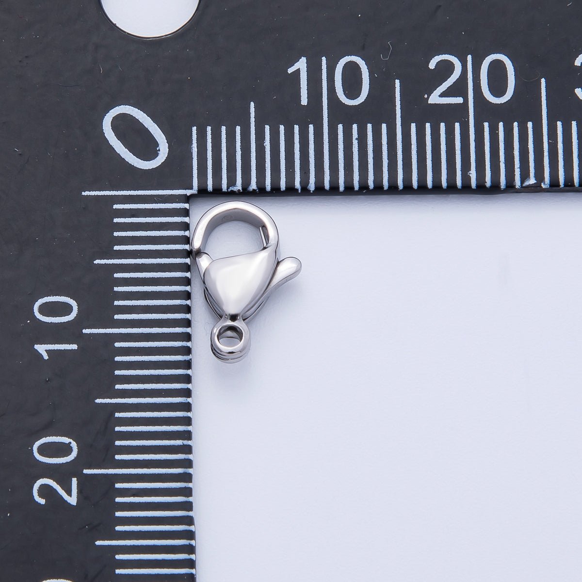 Rhodium Plated 12mm Lobster Claw Clasp Closure Findings | Findings-00058