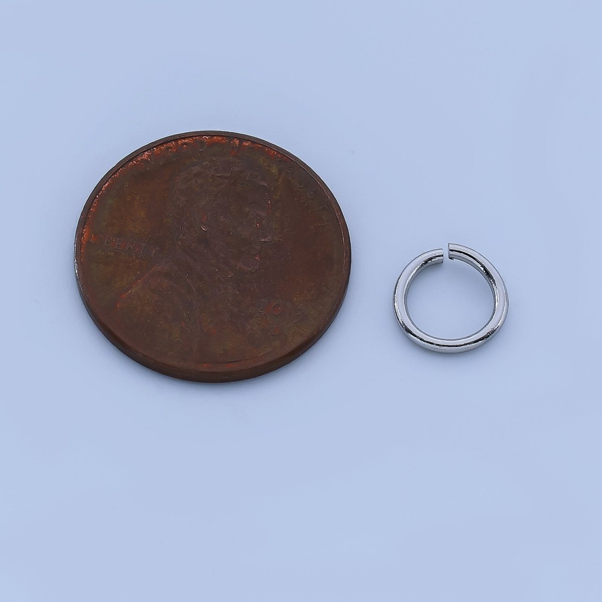 Rhodium Plated 8mm x 1mm Jump Ring Minimalist Finding Set| SP-1641