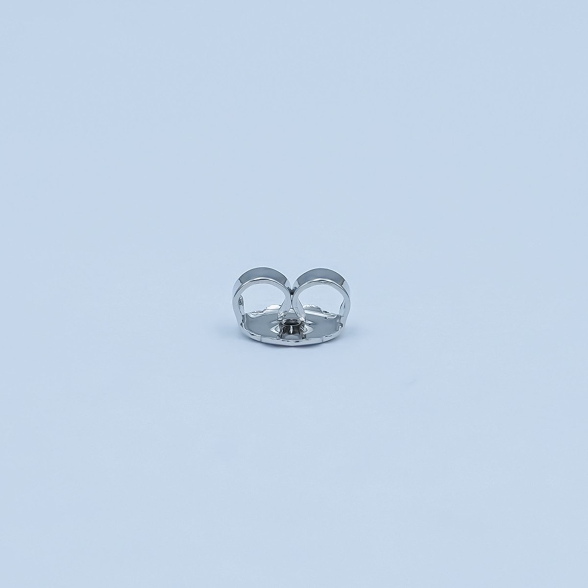 Rhodium Plated Minimalist Ear Backing Set | Z1144