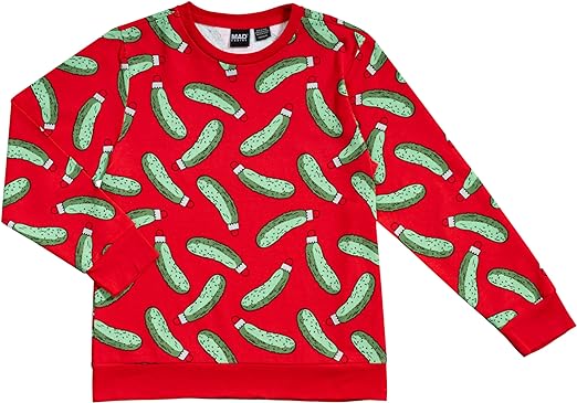 Rick and Morty Pickle Youth Unisex Red Sweatshirt