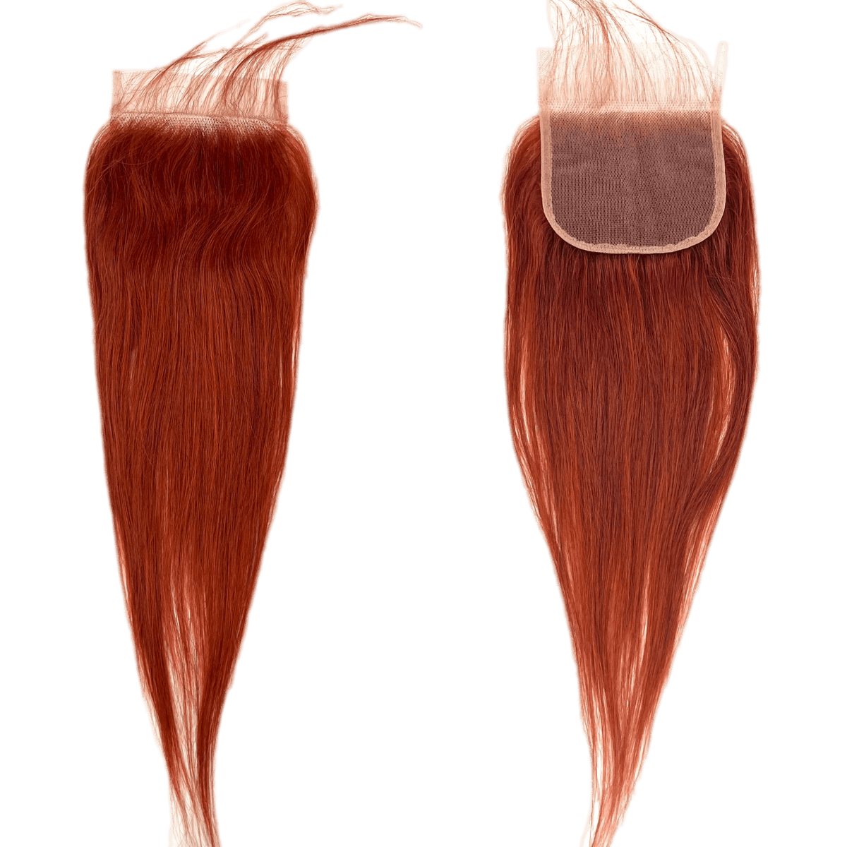 Rio Straight 4x4 Human Hair Closure Hairpiece Ginger - Choose Size
