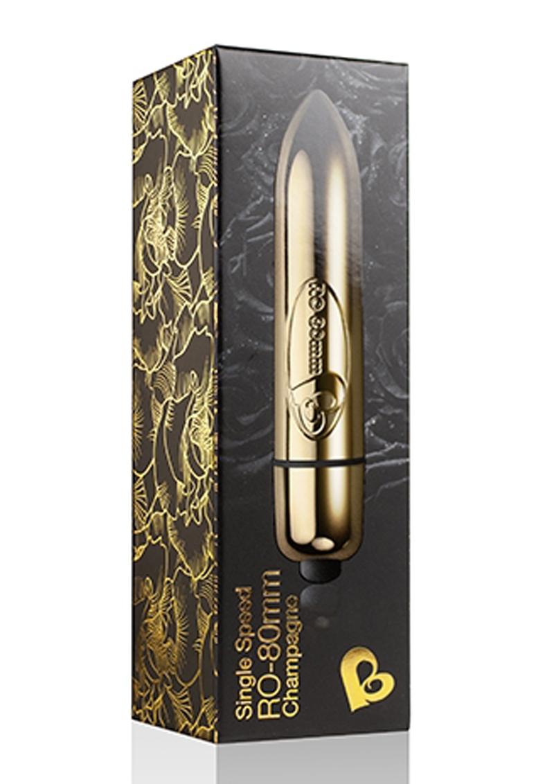 RO 80MM Single Speed Champagne Bullet Vibrator