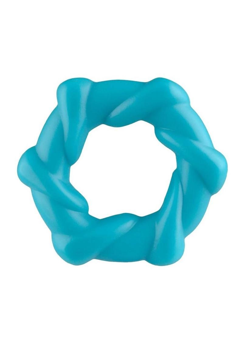 Rock Candy Taffy Twist Snug And Spiraled Erection Ring With Easy Care