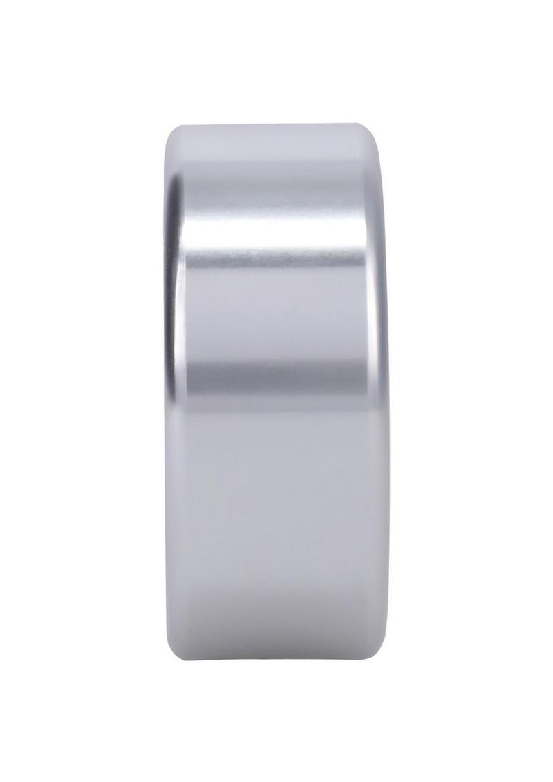 Rock Solid Brushed Alloy Cock Ring by Doc Johnson