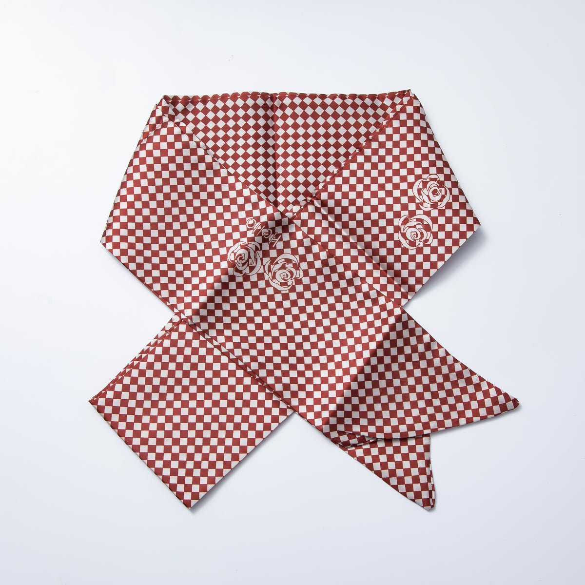 Rose Flower 90mm Soft Faux Silk Bandana Scarf Necklace | WA-1917
