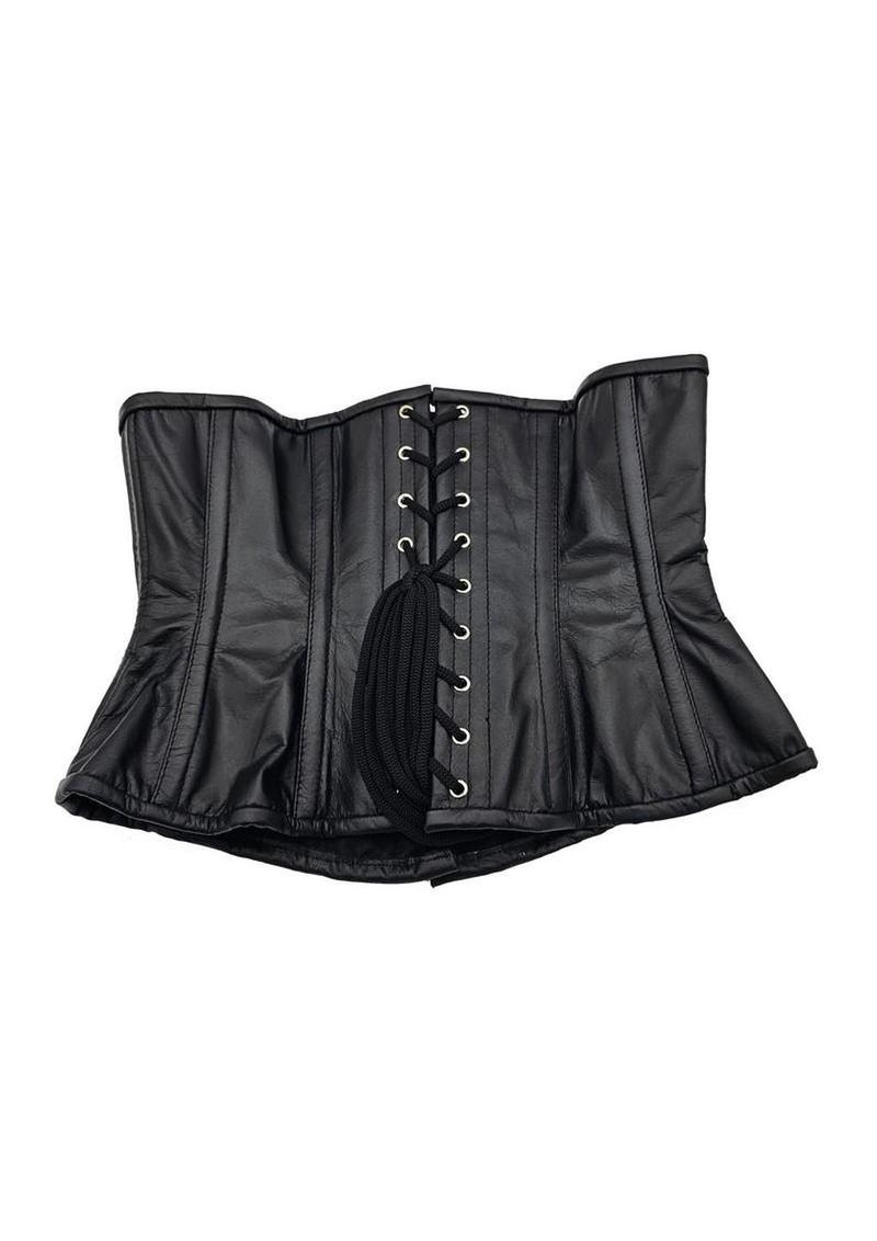 Rouge Leather Corset - Zipper Front