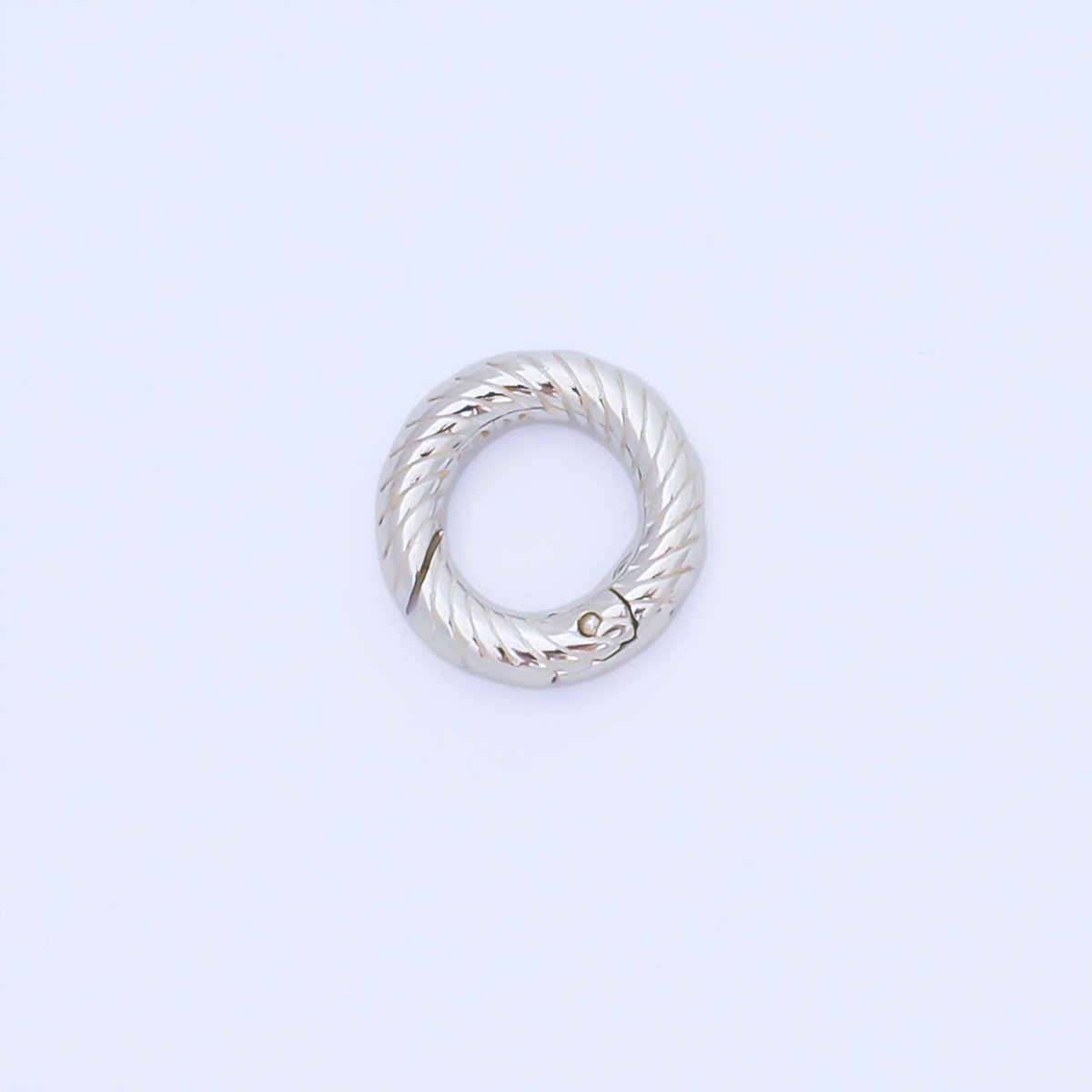 S925 Sterling Silver 10mm Swirl Circle Push Gate Clasp Closure Finding | SL-696