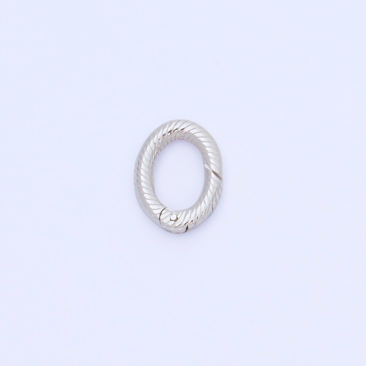 S925 Sterling Silver 10mm Swirl Oval Push Gate Clasp Closure Finding | SL-697