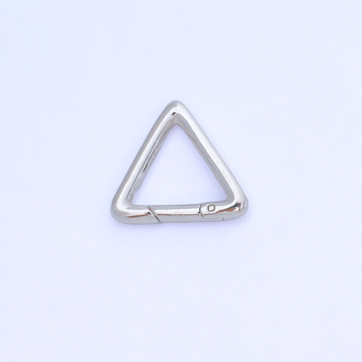 S925 Sterling Silver 14mm Minimalist Triangle Push Gate Clasp Closure Finding | SL-695