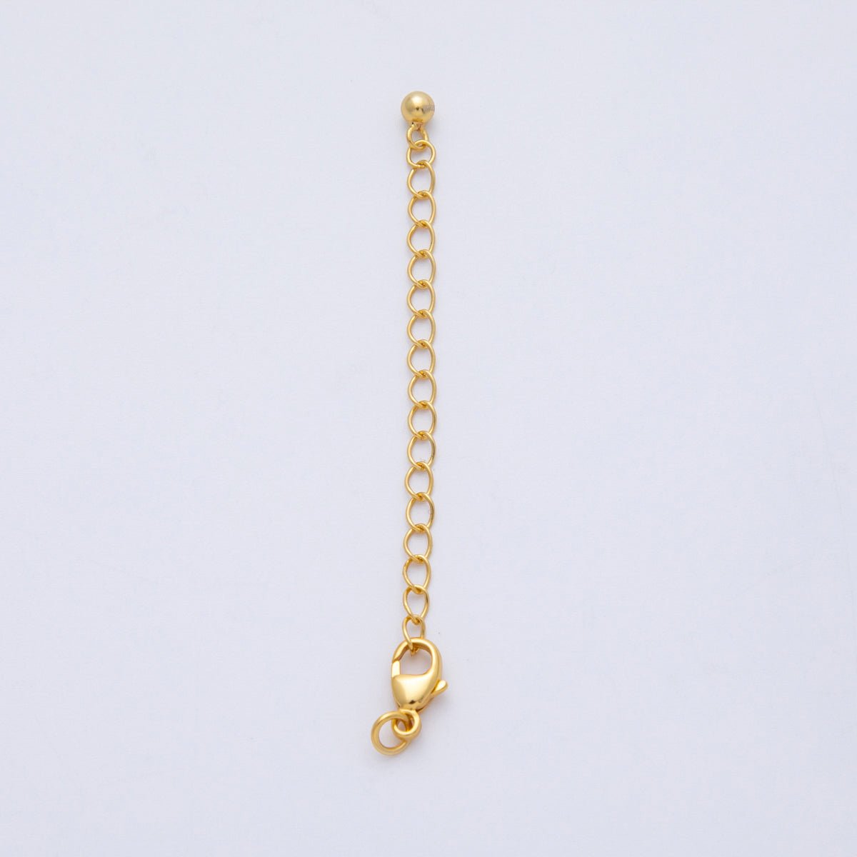 S925 Sterling Silver 2.5mm Minimalist Lobster Clasps 2.5 Inch Extender Ball Closure Findings | SL-00712