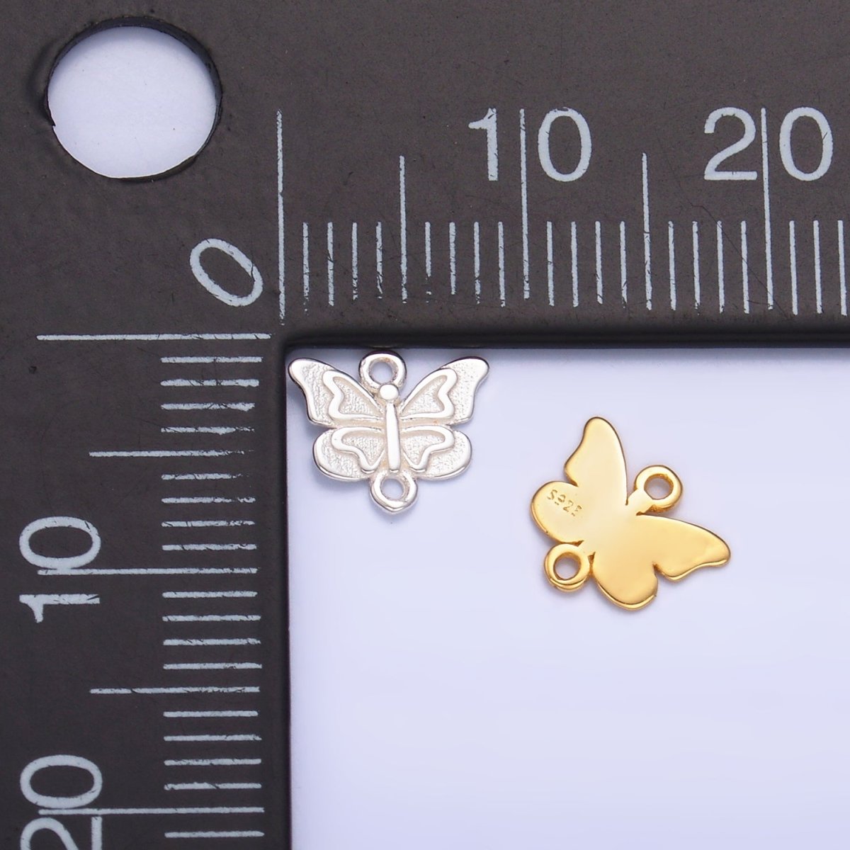 S925 Sterling Silver Butterfly Insect Connector in Gold & Silver | SL-00613