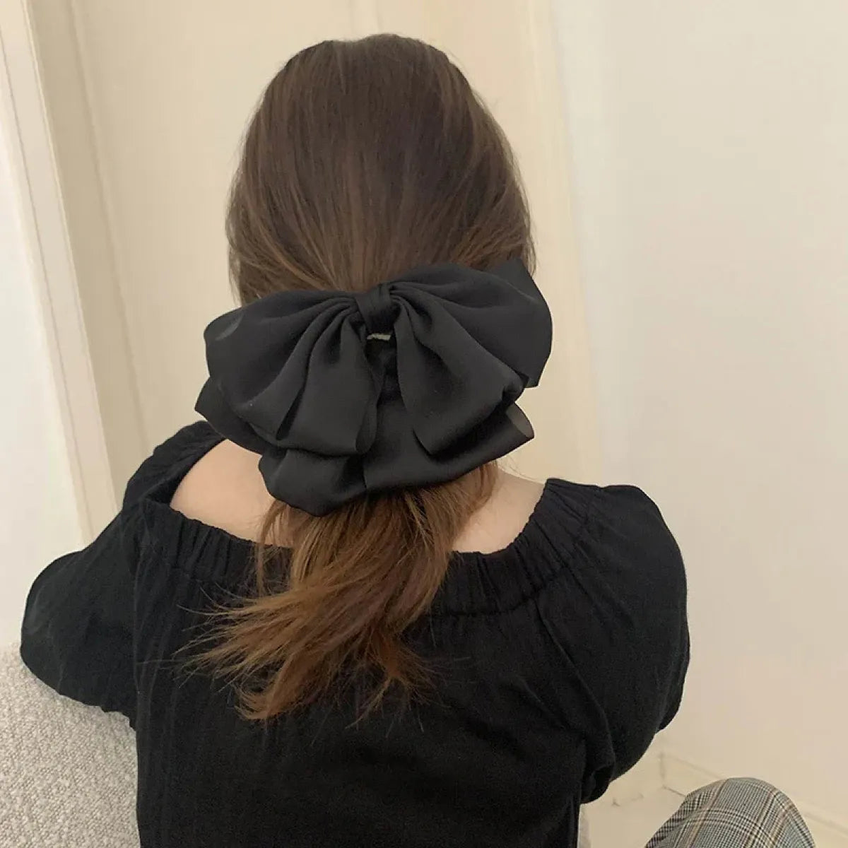 Satin Bow Ribbon Hair Clip