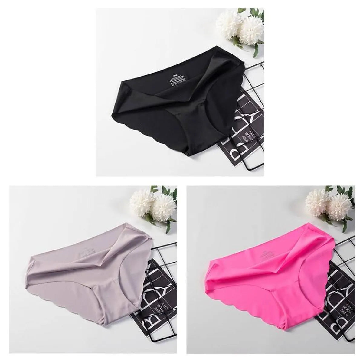 Low-Rise Seamless Panties Set - 3 Pcs