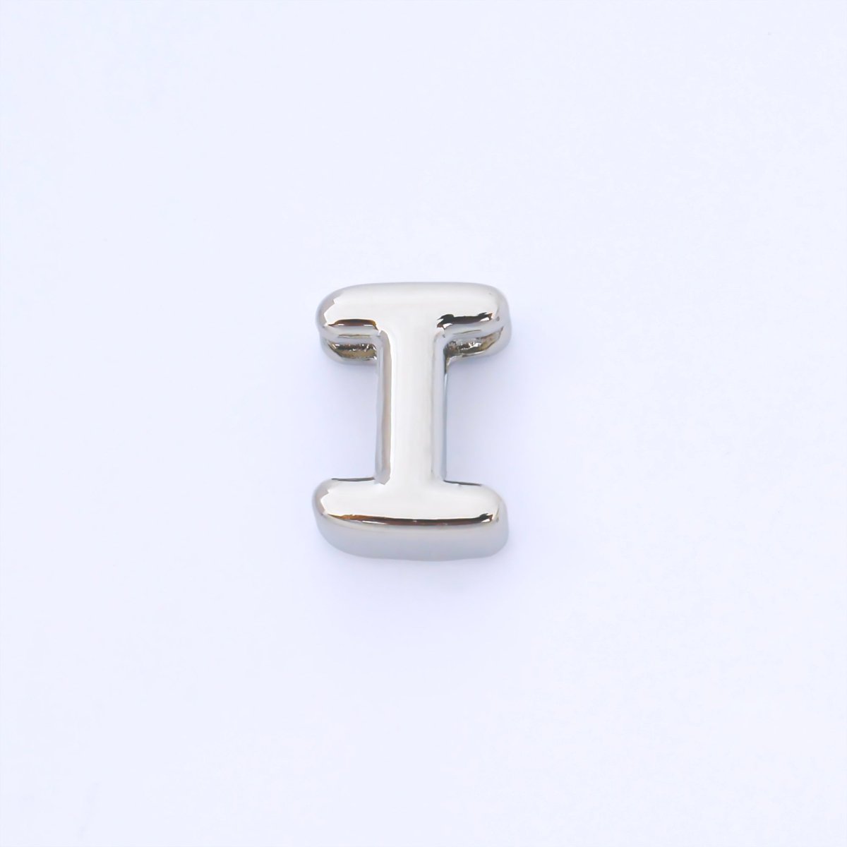 Monogram Silver 15mm Personalized Chubby Bubble Initial Letter Alphabet Bead | AF092 - AF104