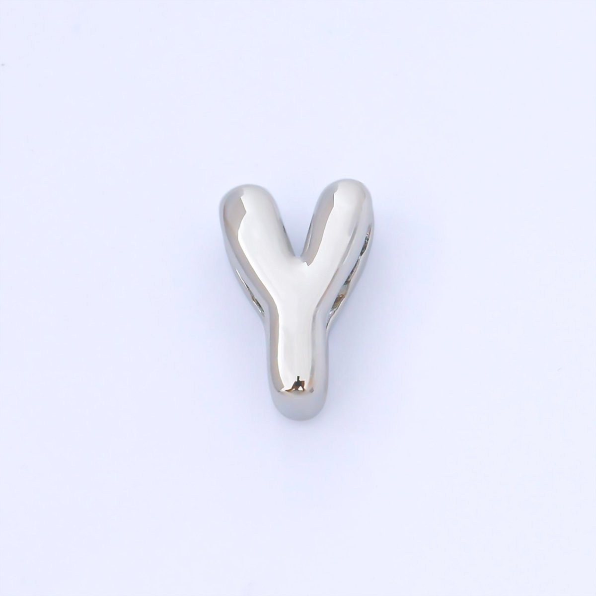 Monogram Silver 15mm Personalized Chubby Bubble Initial Letter Alphabet Bead | AF092 - AF104
