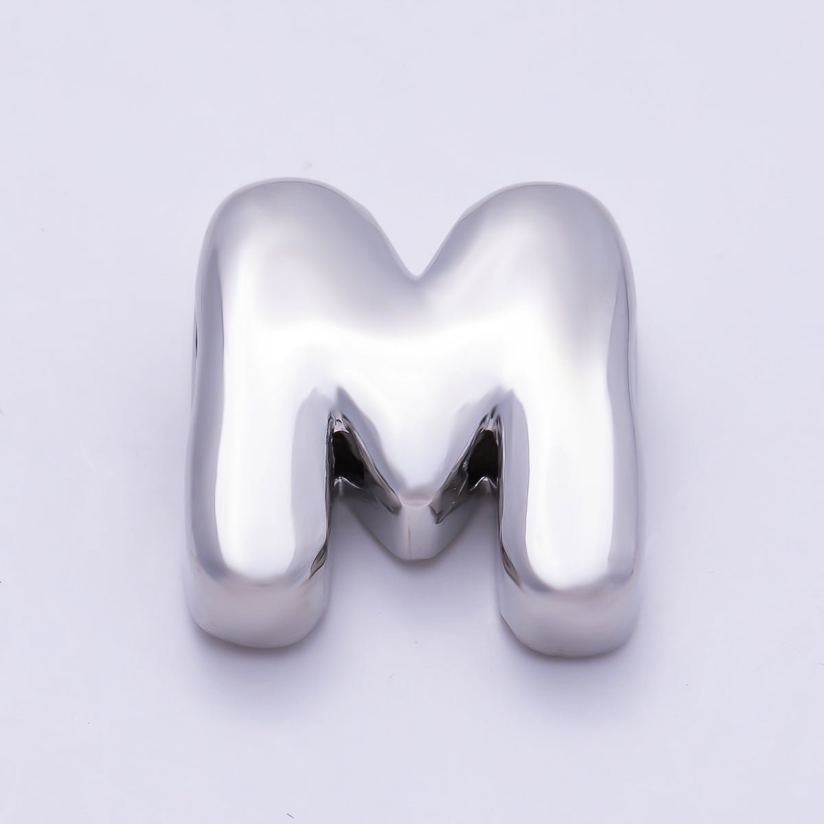 Silver 20mm Minimalist Chubby Initial Letter A-Z Alphabet Personalized Bead | Beads-00440 ~ Beads-00439 (Copy)