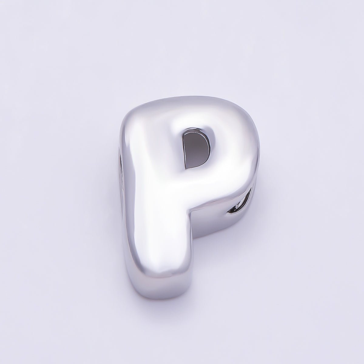Silver 20mm Minimalist Chubby Initial Letter A-Z Alphabet Personalized Bead | Beads-00440 ~ Beads-00439 (Copy)