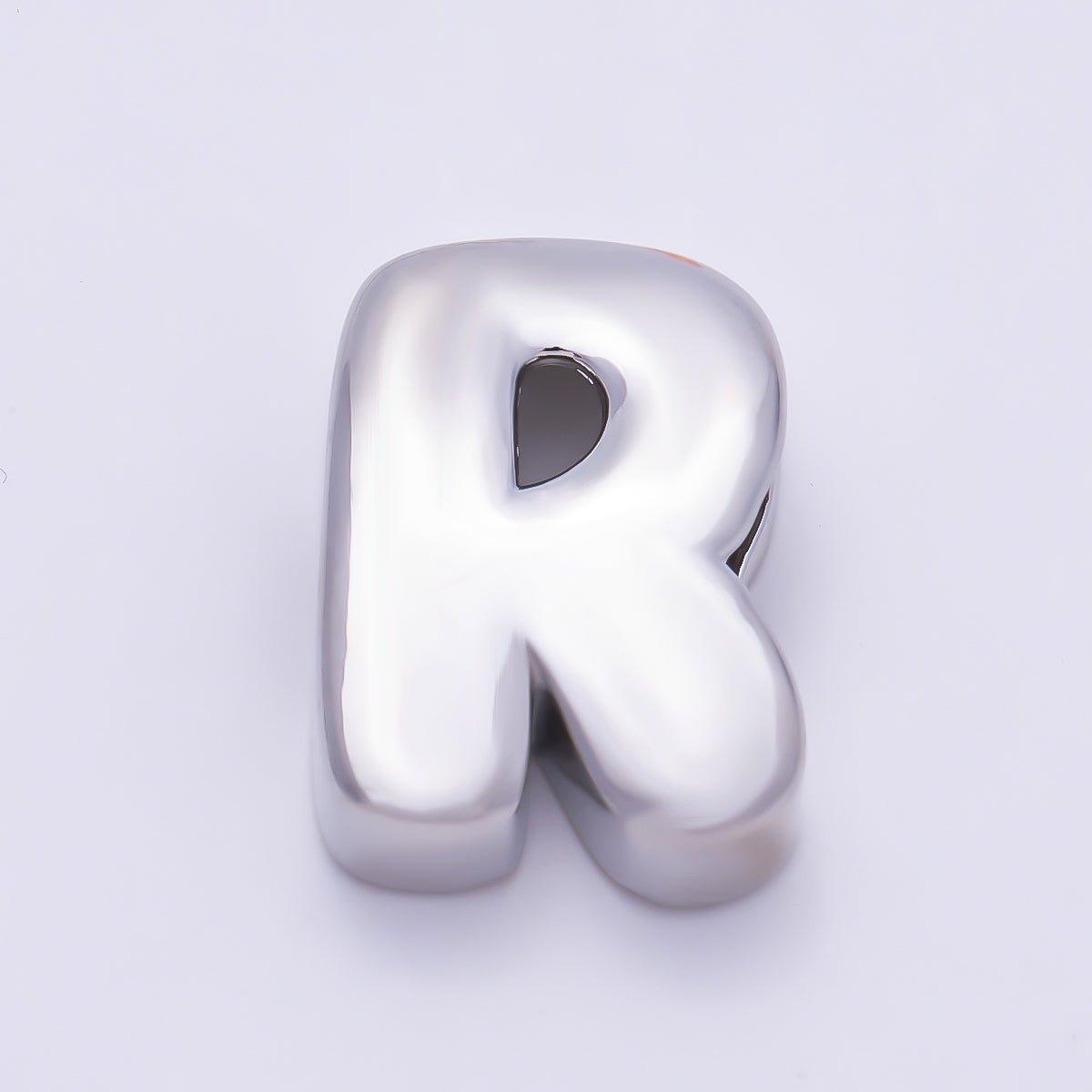 Silver 20mm Minimalist Chubby Initial Letter A-Z Alphabet Personalized Bead | Beads-00440 ~ Beads-00439 (Copy)