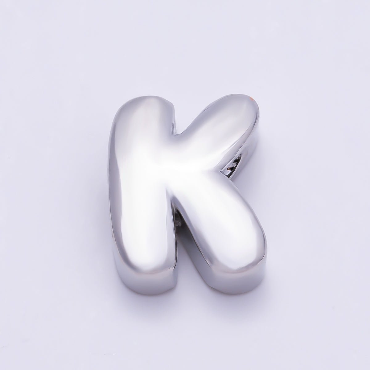 Silver 20mm Minimalist Chubby Initial Letter A-Z Alphabet Personalized Bead | Beads-00440 ~ Beads-00439 (Copy)