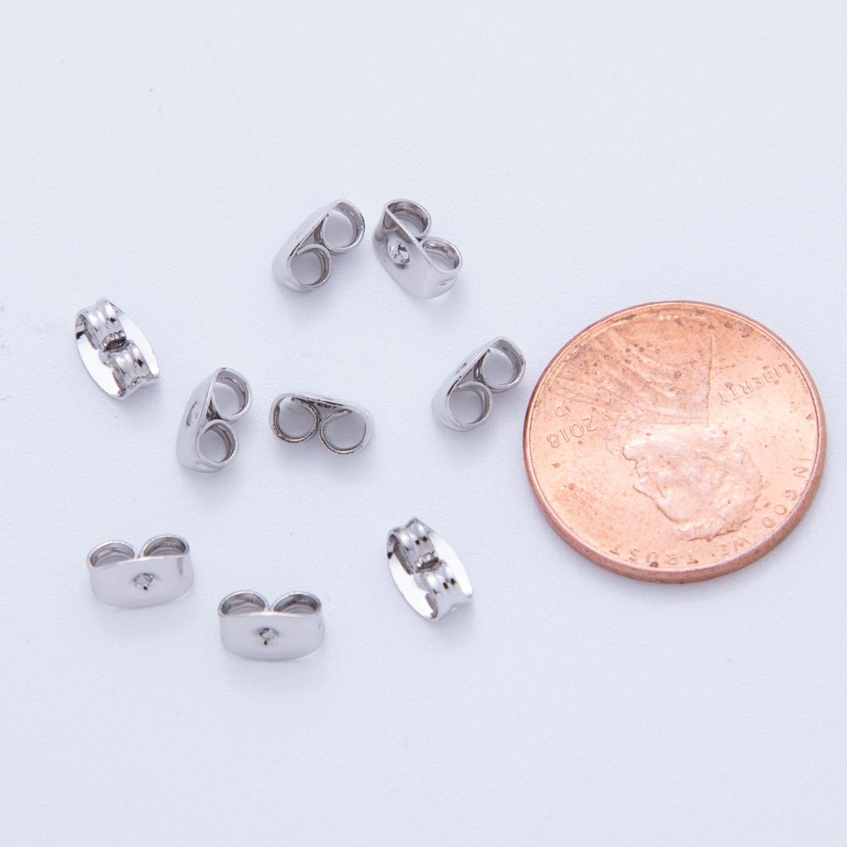 Silver 7mm Minimalist Studs Earring Backing Set | Z1376