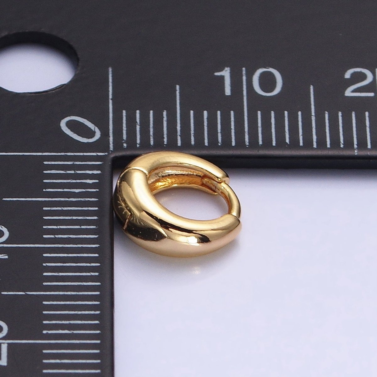 Silver, Gold Minimalist 10mm Round Cartilage Earrings | AB806 AB828
