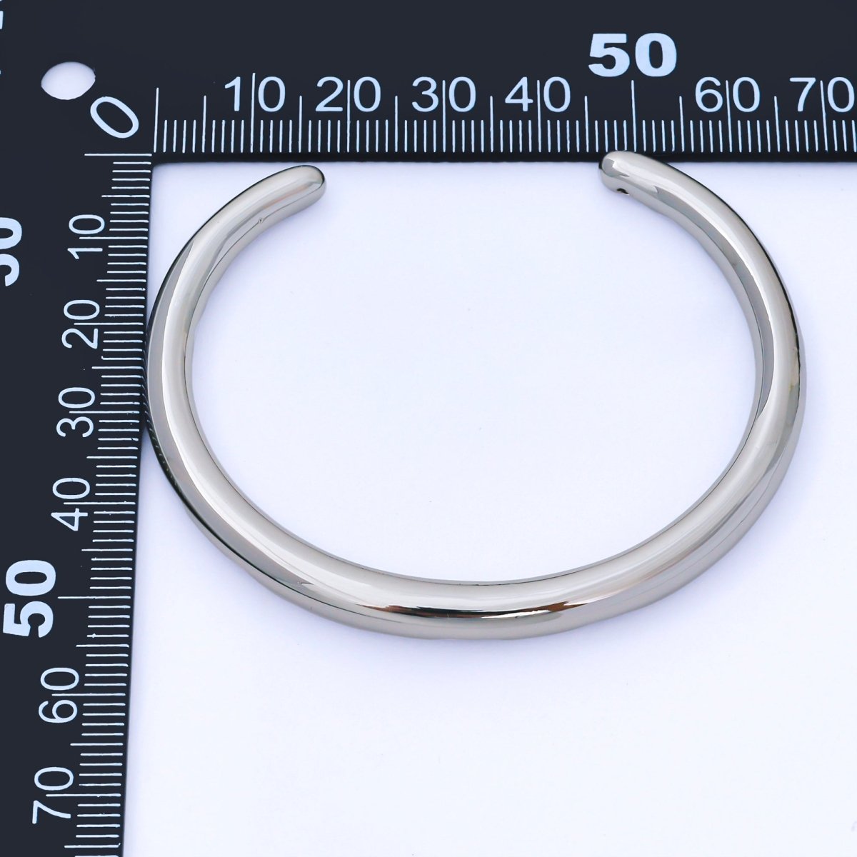 Silver Simple Minimalist Classic Cuff Bracelet | WA-1692