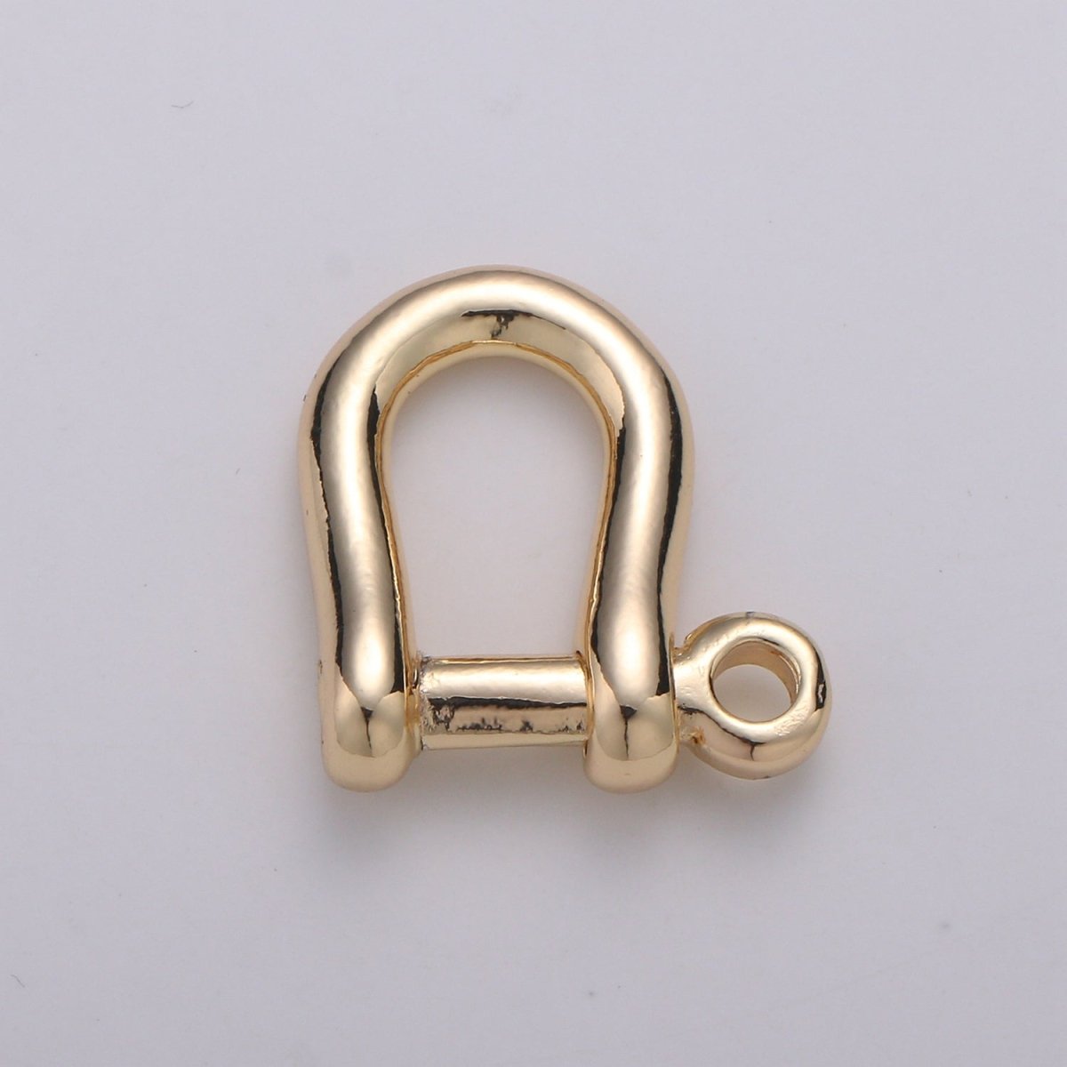 Simple Gold Filled Half Circle Clasp Charm L-019
