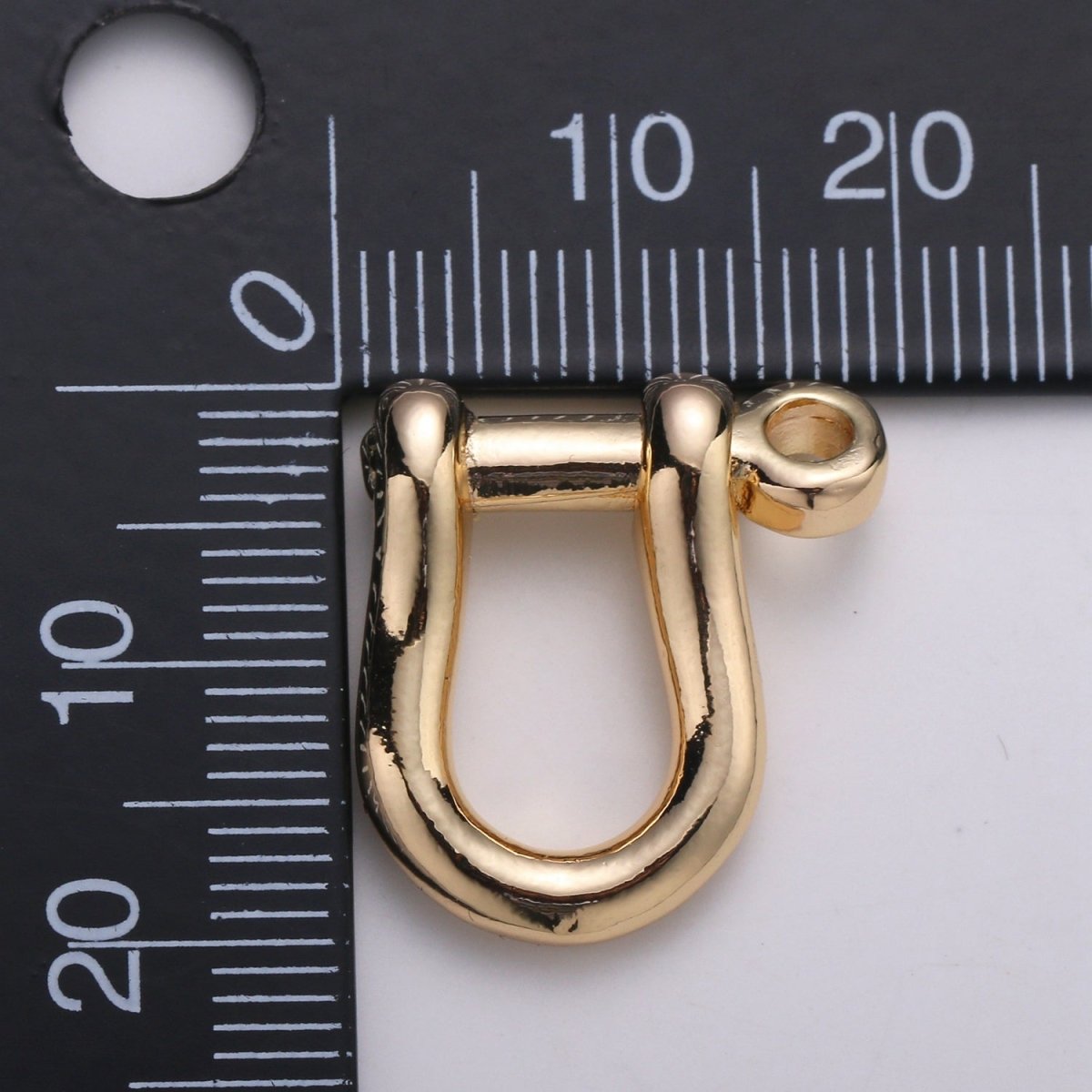 Simple Gold Filled Half Circle Clasp Charm L-019