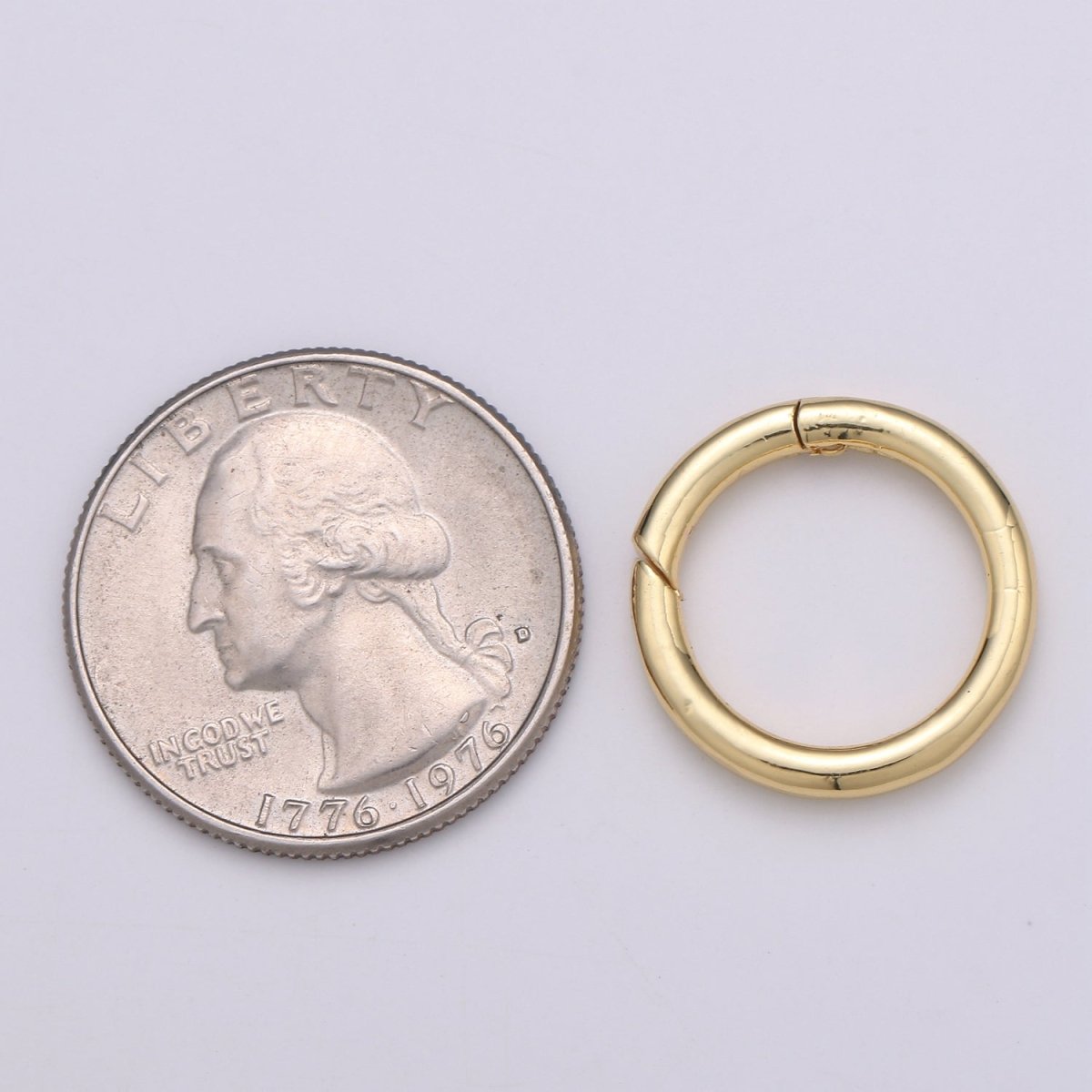 Simple Minimalist Round Push Gate Ring For Connector Charm Holder Connector Wrislet Holder L-059