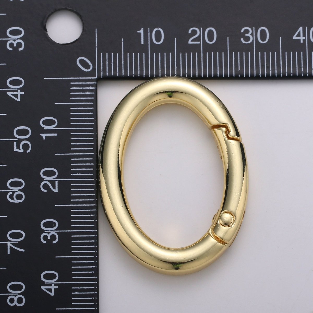 Simple Oval Push Gate Ring For Charm Connectors Wristlet Holder DIY Jewelry Making L-048