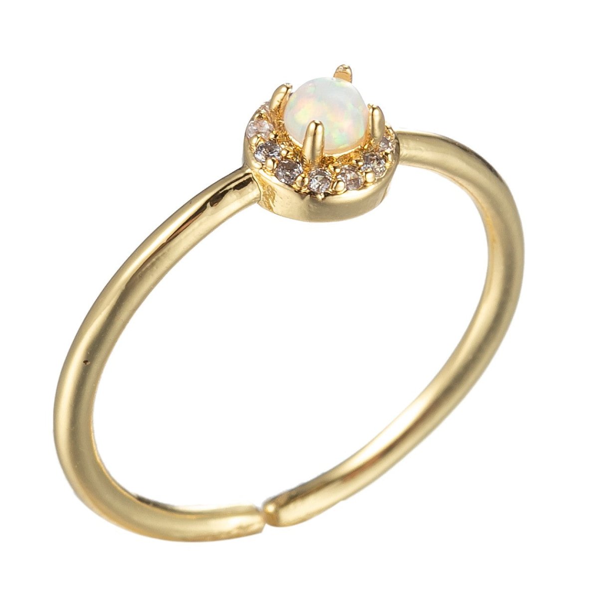 Simple Ring, Opal Ring, Blue Opal Tiny Ring, Opal Gemstone Ring, Promise Ring, Solitaire Ring, Engagement Ring O-827~O-830