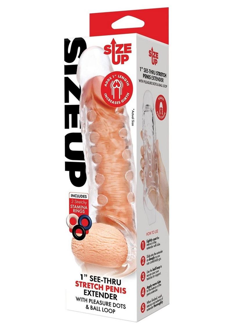 Size Up Studded Clear View Stretch Penis Extender