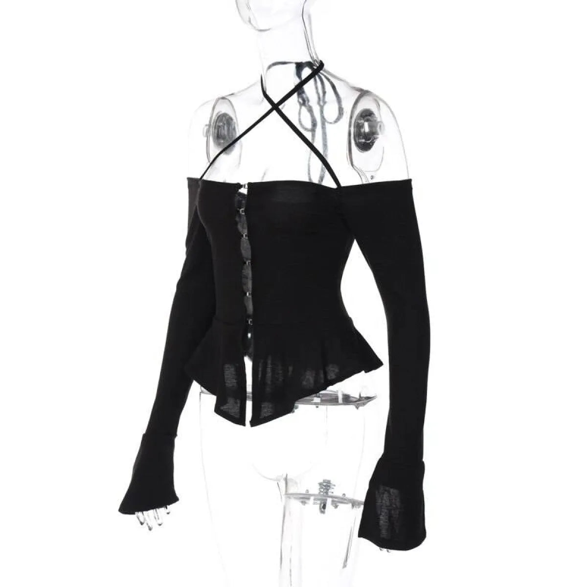 Off Shoulder Long Sleeve T-shirts