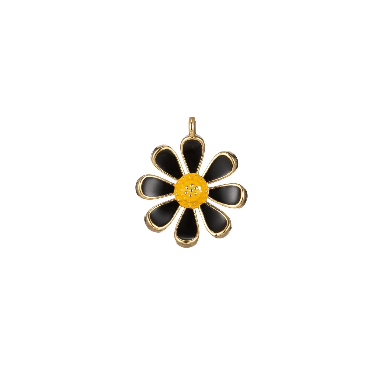 Small / Medium / Large Barbiecore Pink Jewelry Colorful Enamel Daisy Flower Charm Pendant M-220-M-243