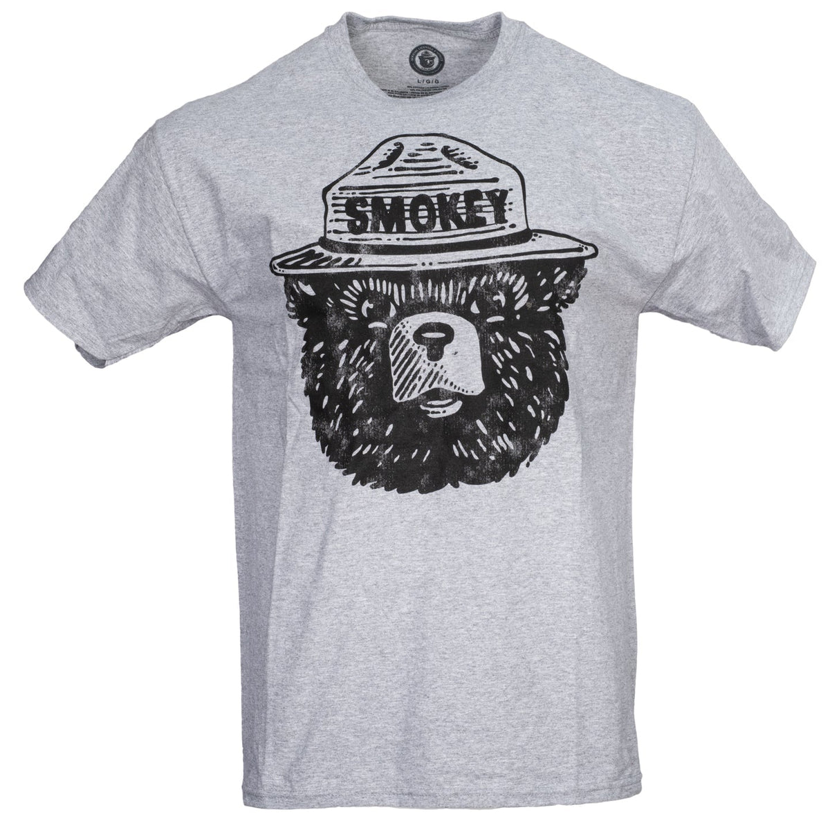 Smokey the Bear Adult Unisex Tonal Gray T-Shirt