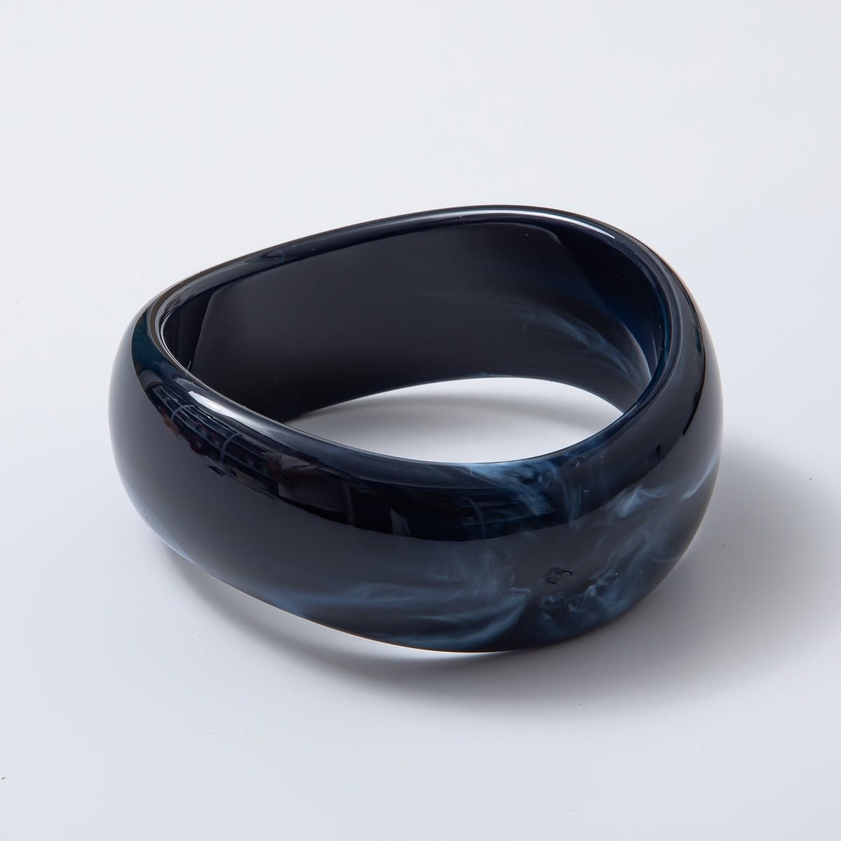 Solid Resin Acrylic Geometric Wide Bangle Bracelet | WA-3384 ~ WA-3393