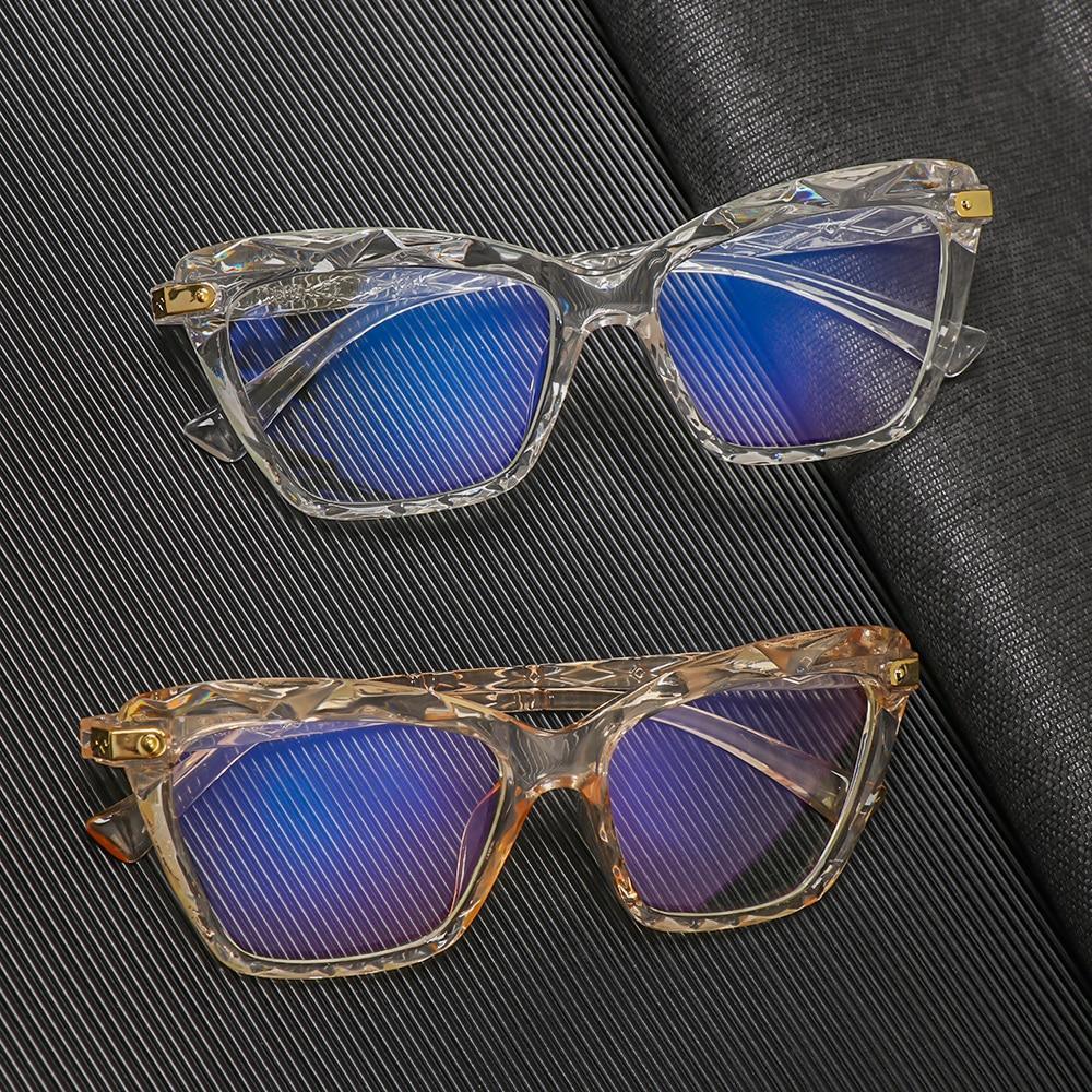 Square Women Reading Glasses Frame Crystal Multi-section Optical Computer Glasses Square Design Reading Glasses For Women Light Blocking Computer Reader Glasses For Men And Women