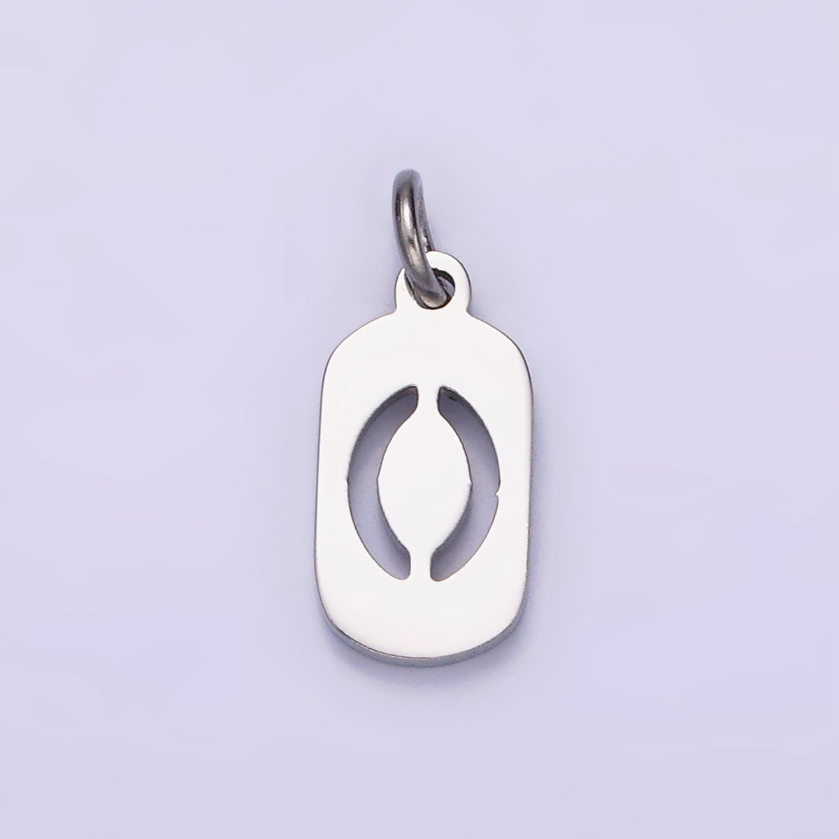 Stainless Steel 13.5mm Number 0-9 Open Script Mini Tag Add-On Silver Charm P-601-P-610