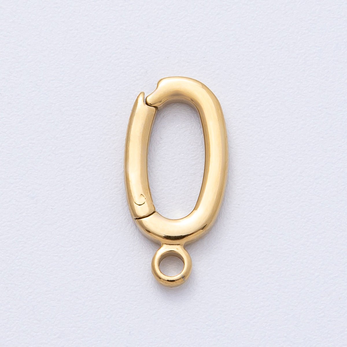 18K Gold PVD Stainless Steel 17mm Pull Gate Oval Bail Enhancer for Necklace Jewelry Finding | Z1659