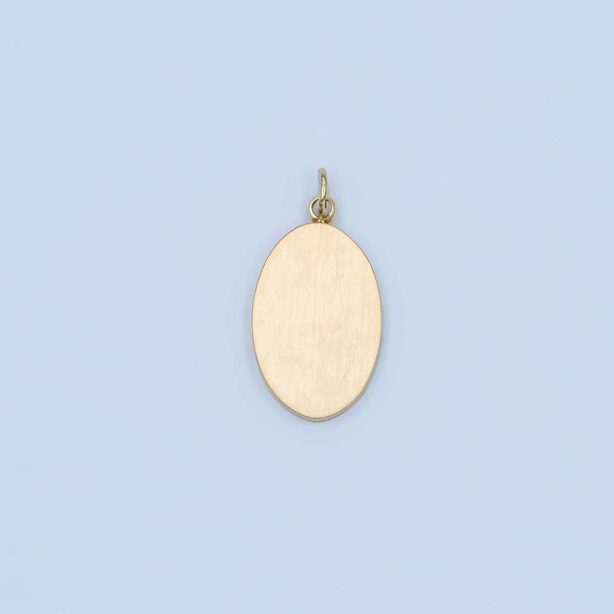 Stainless Steel 18mm Minimalist Oval Charm | P590