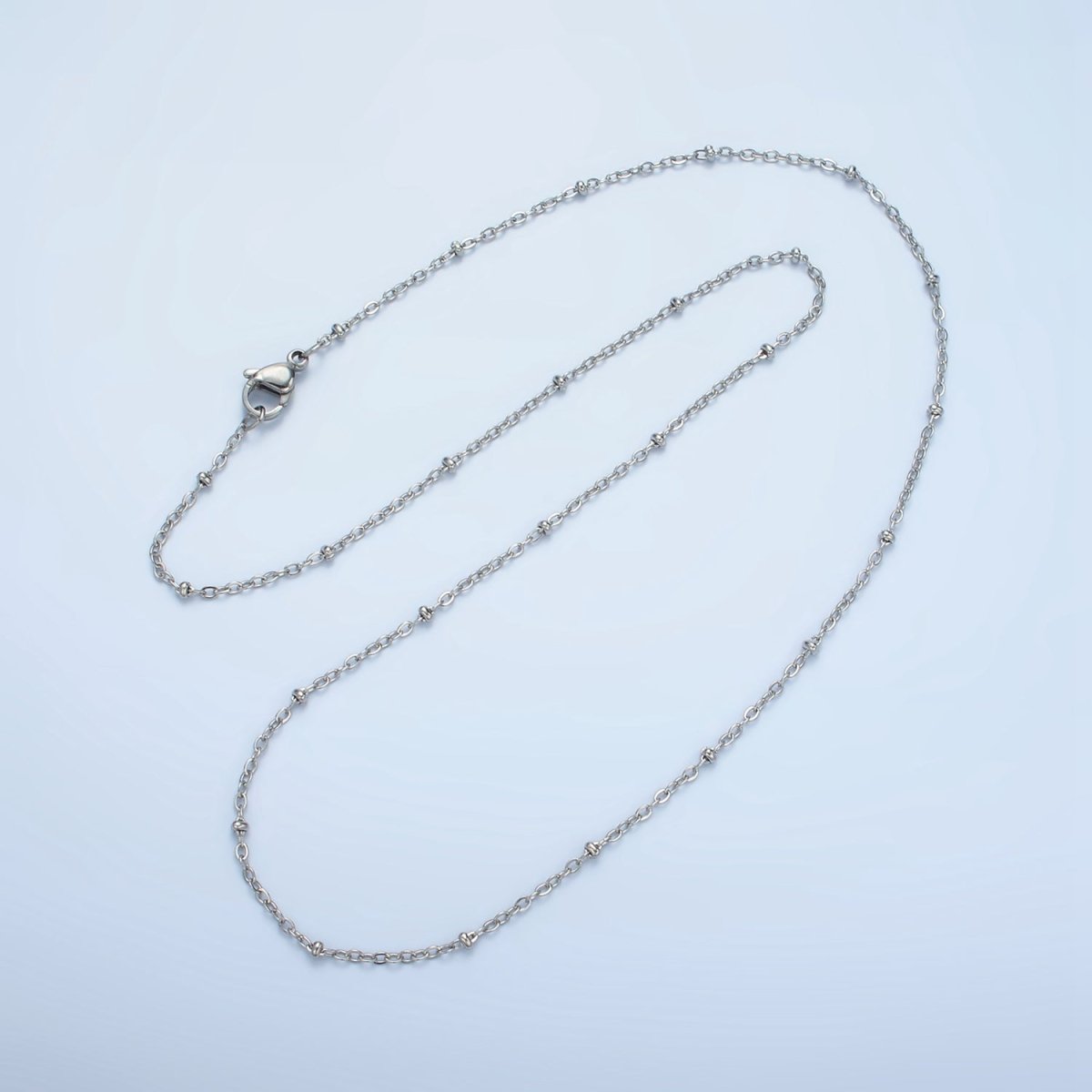 24K Stainless Steel 2mm Satellite Cable Chain 20 Inch Necklace in Gold & Silver | WA-2610 WA-2611