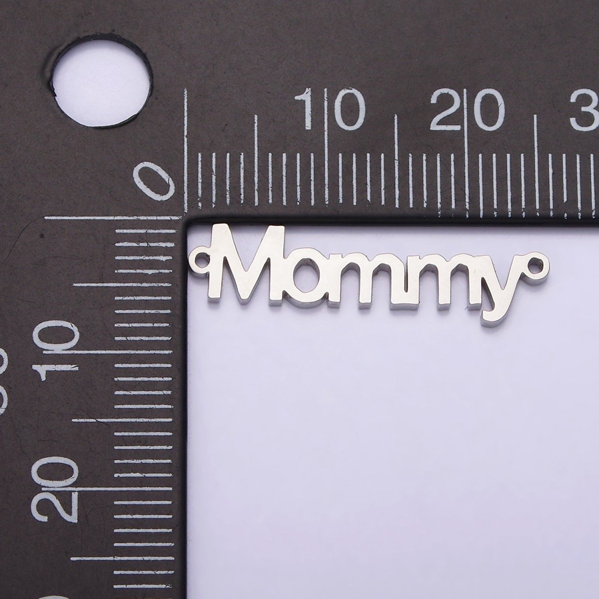 Stainless Steel 25.5mm "Mommy" Script Mother&