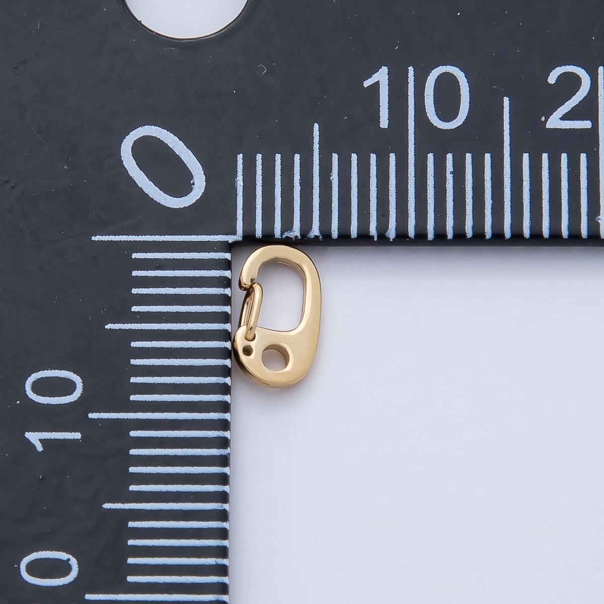 18K Gold PVD Stainless Steel 7.7mm Push Gate Oblong Minimalist Finding | Z1621