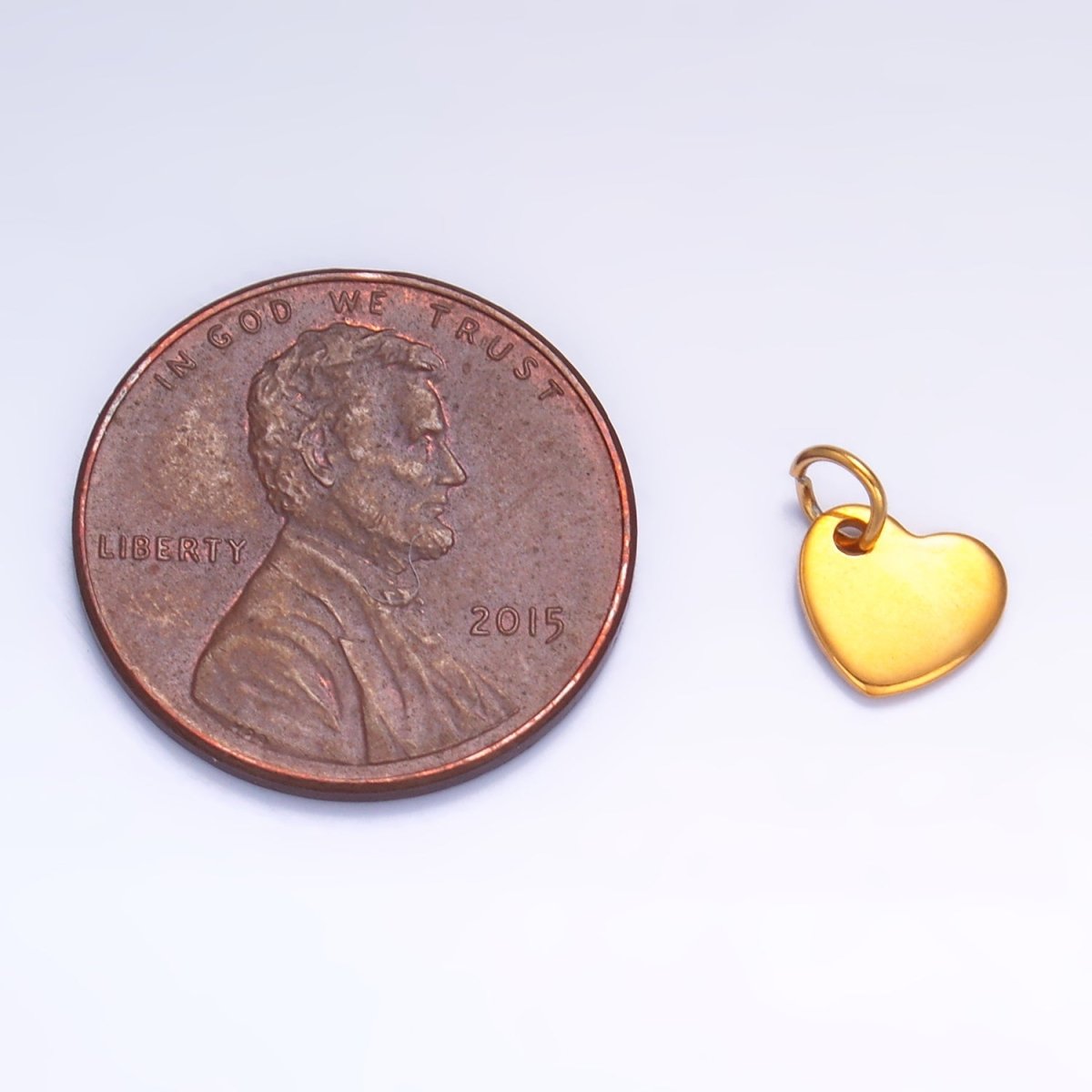 Stainless Steel 7mm Heart Minimalist Logo Mini Charm Set by 10 Pieces | P660