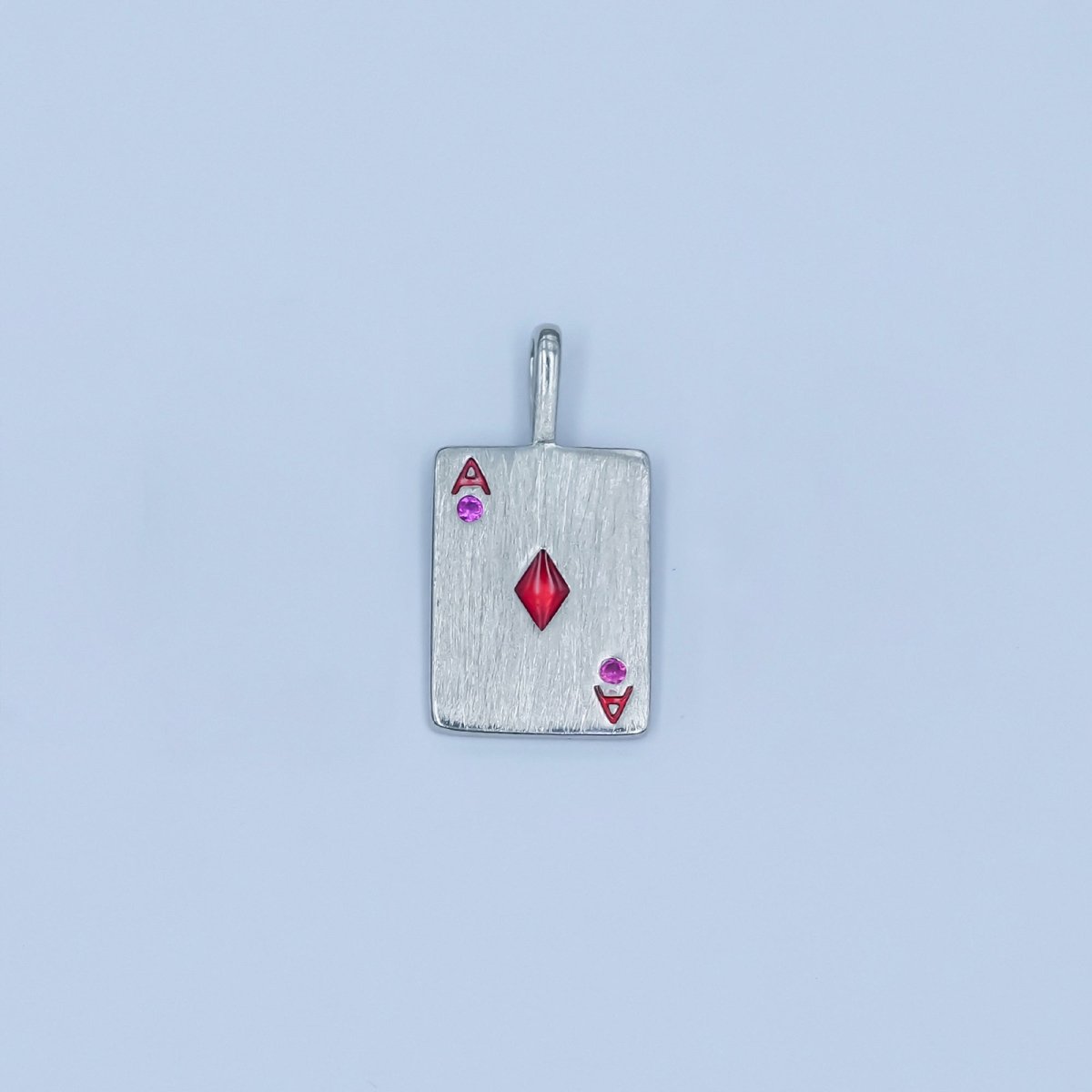 Stainless Steel Ace Playing Card CZ Pendant in Gold & Silver | AA1449 - AA1452