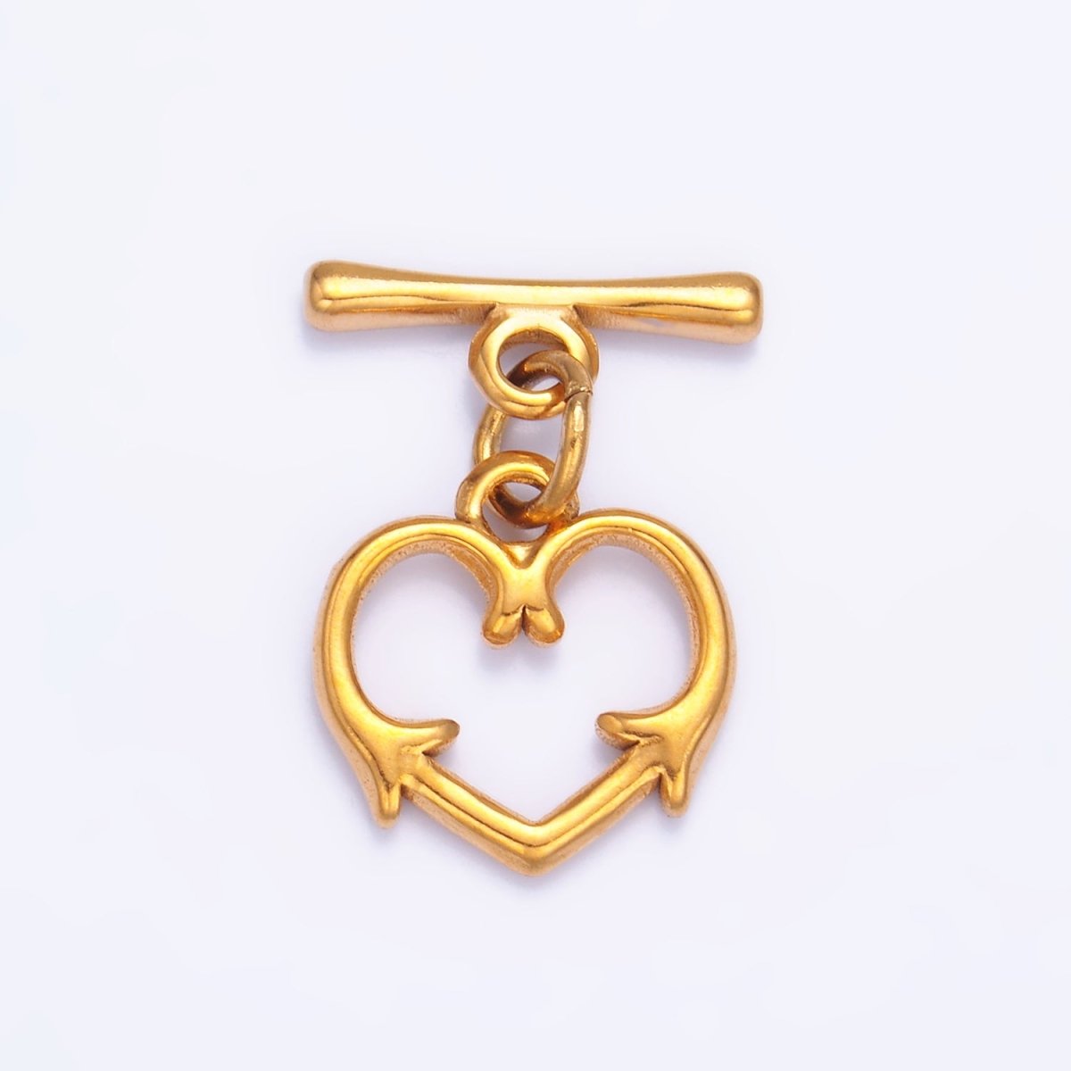 Stainless Steel Artisan Heart Toggle Clasps Closure Finding | Z1261