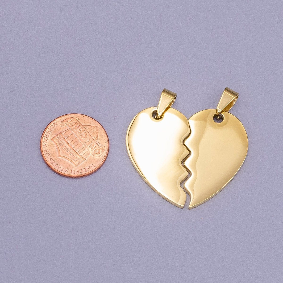 Stainless Steel Breakable Heart Couple&