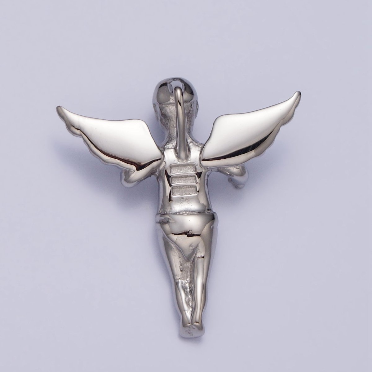 Stainless Steel Cherub Baby Angel Pendant in Gold & Silver | P-1084
