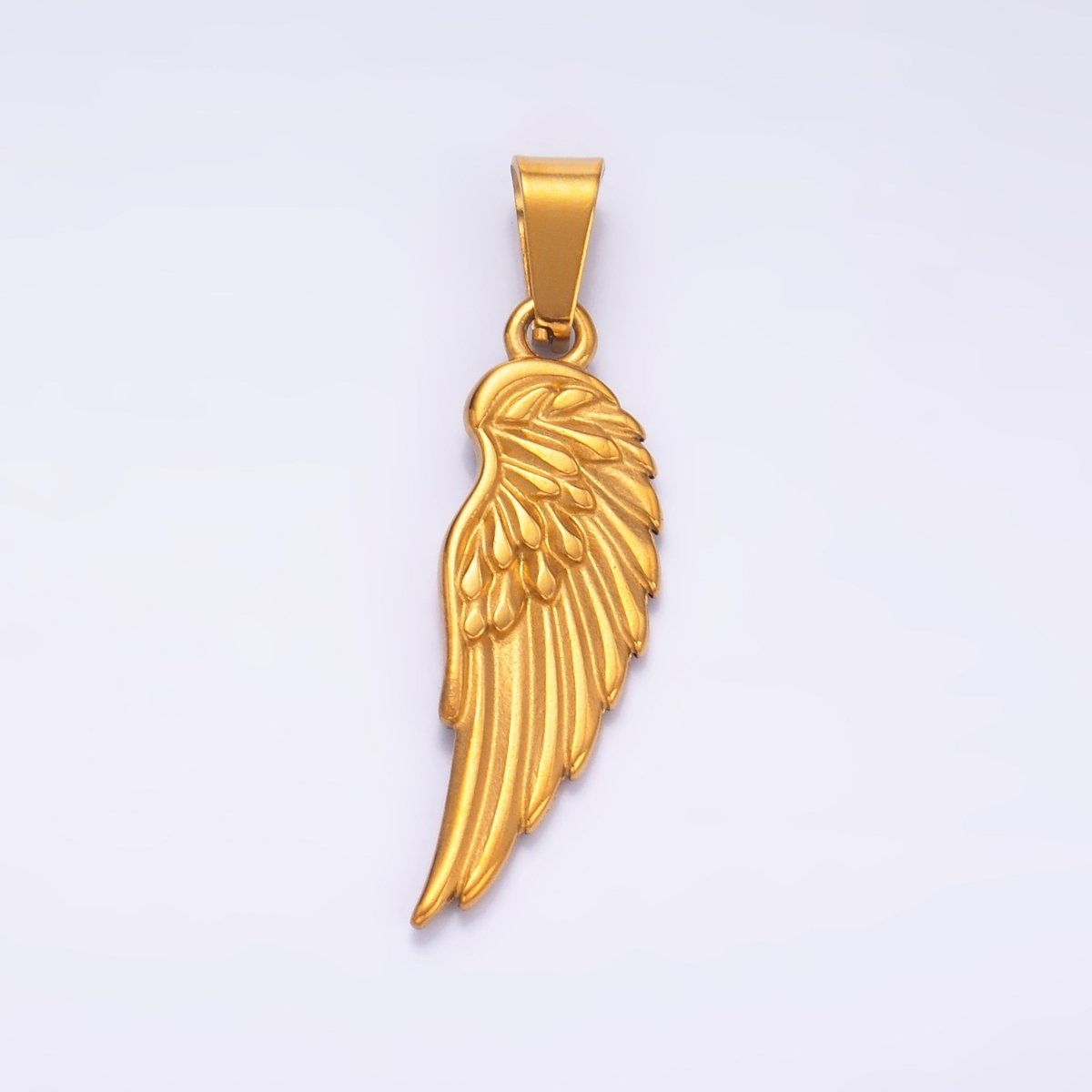 Stainless Steel Minimalist Feather Angel Wings Pendant | P1210